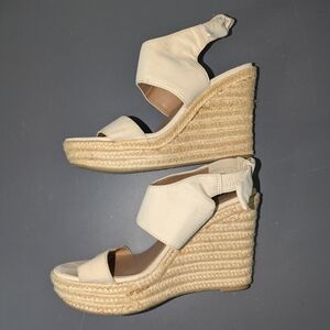 Moda Spana Cream Wedge Sandals